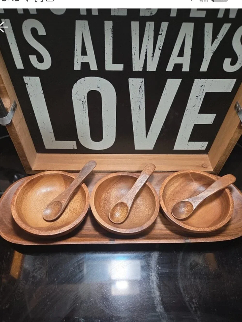 Wooden Serving/Condiment Set